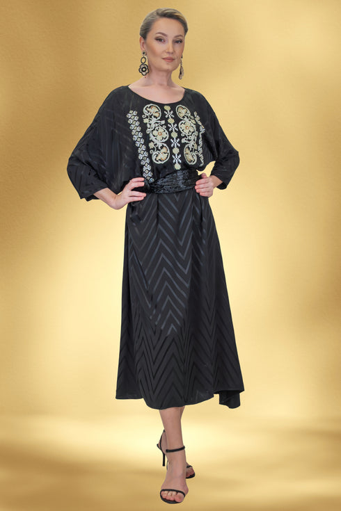 Rochie din viscoza cu broderie – CTN-82
